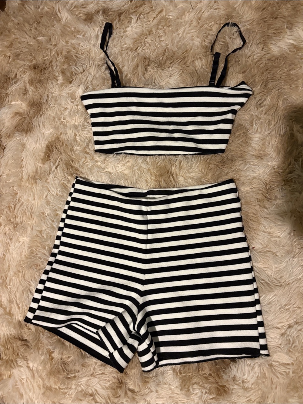 Cutest stretchy striped Zara set